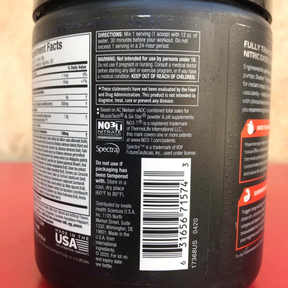 پمپ شاتر 8 ماسل تک Muscletech Shatter Preworkout Pumped 8 - Image 3