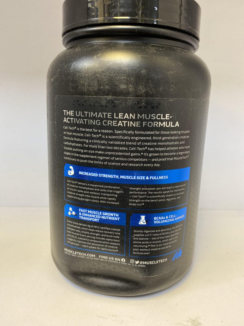 کراتین ترکیبی ماسل تک 1300 گرمی MUSCLETECH CELL TECH CREATINE - Image 4