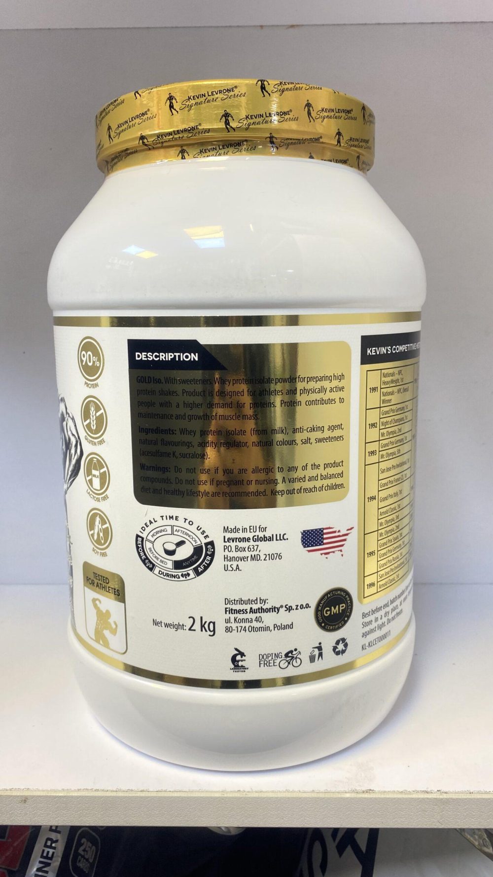 پروتئین وی ایزوله گلد کوین لورون gold iso whey kevin levrone - Image 2