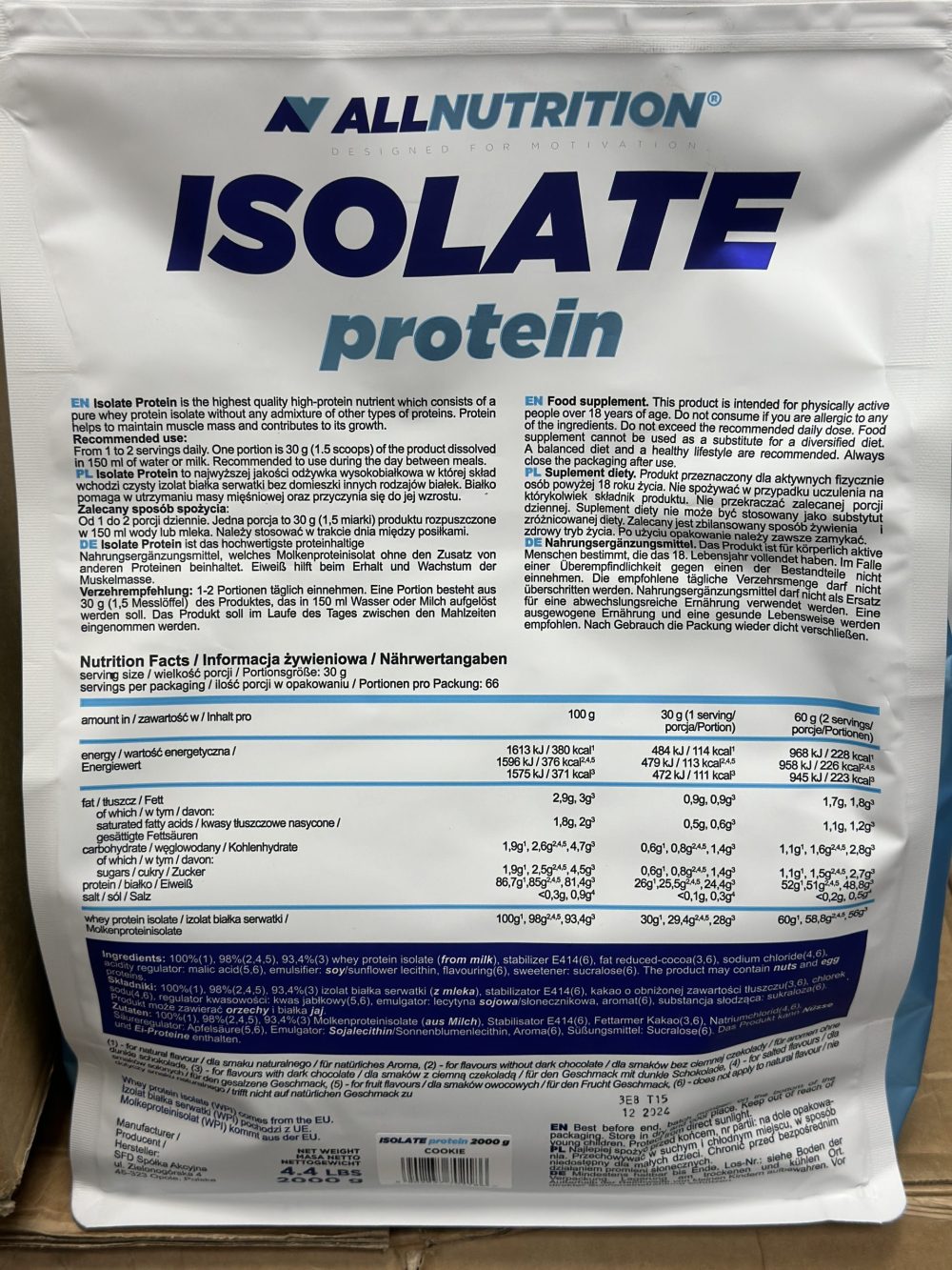 پروتئین وی ایزوله ال نوتریشن ALLNUTRITION Isolate Protein Whey - Image 3