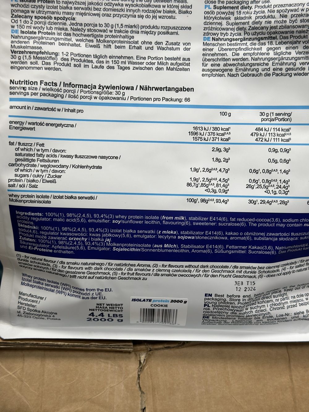 پروتئین وی ایزوله ال نوتریشن ALLNUTRITION Isolate Protein Whey - Image 4